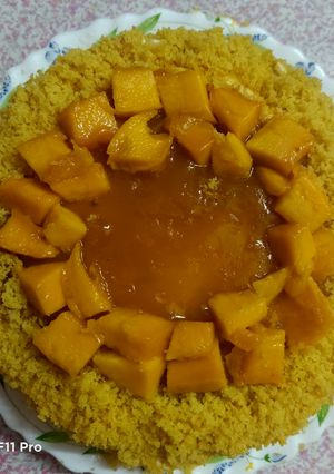 ম্যাঙ্গো ভেলভেট কেক (mango velvet cake recipe in Bengali) রেসিপির প্রধান ছবি