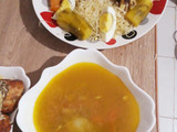 رشته بالدجاج والمرق