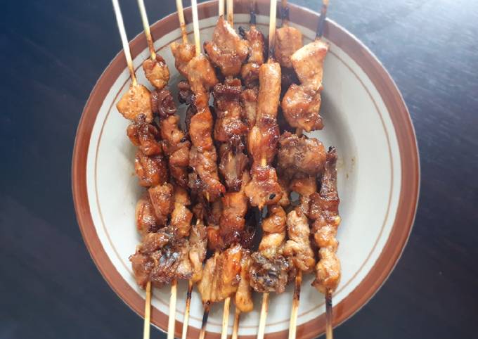 Resep Sate ayam bumbu kecap, Enak