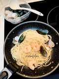 Spicy Seafood Spaghetti Aglio Olio