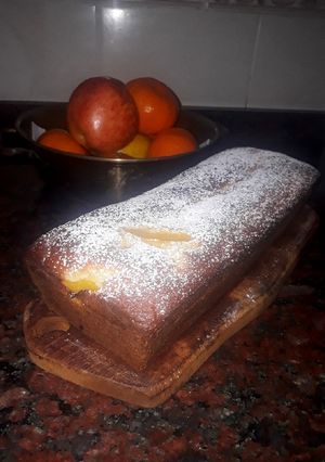 Una foto de Budín de durazno