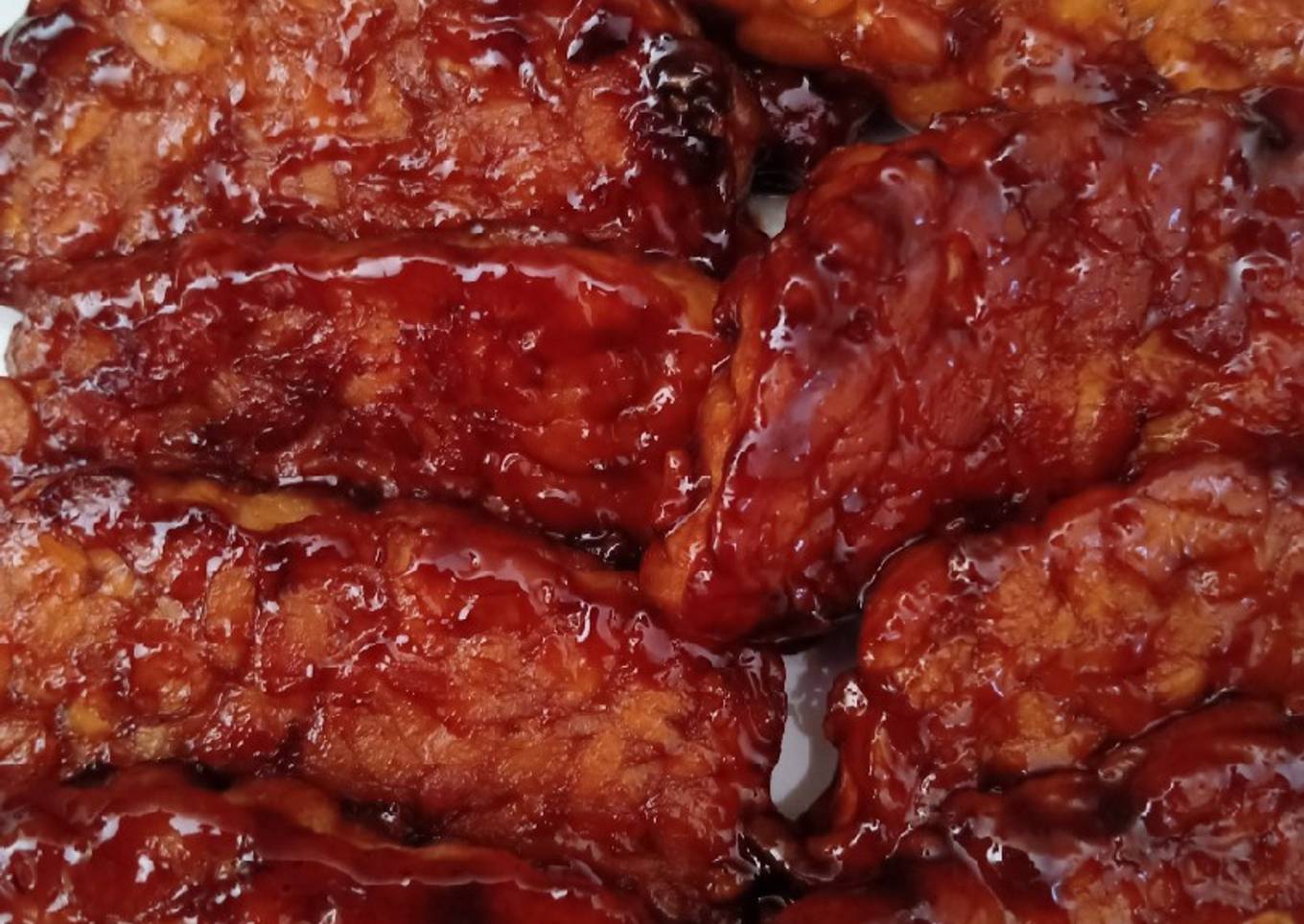 Tempe bakar teflon pedas manis
