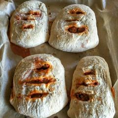 A picture of Homemade meatball marinara Hot Pockets.