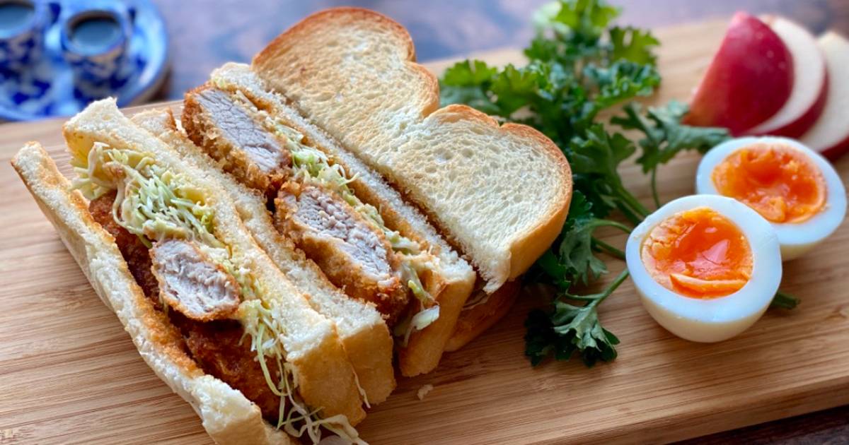 HireKatsu Sando (Fried fillet pork Tonkatsu sandwich) Recipe by Aunty
