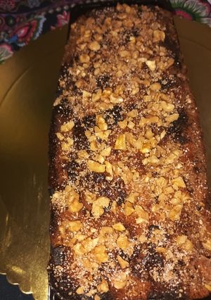 Una foto de Budín de manzana y nueces