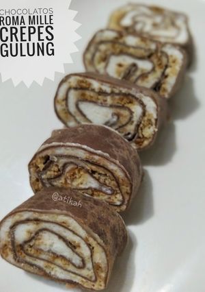 Foto resep Chocolatos roma mille crepes gulung