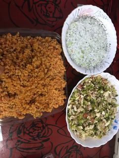 صورة لوصفة برغل ببندورة بالبازنجان