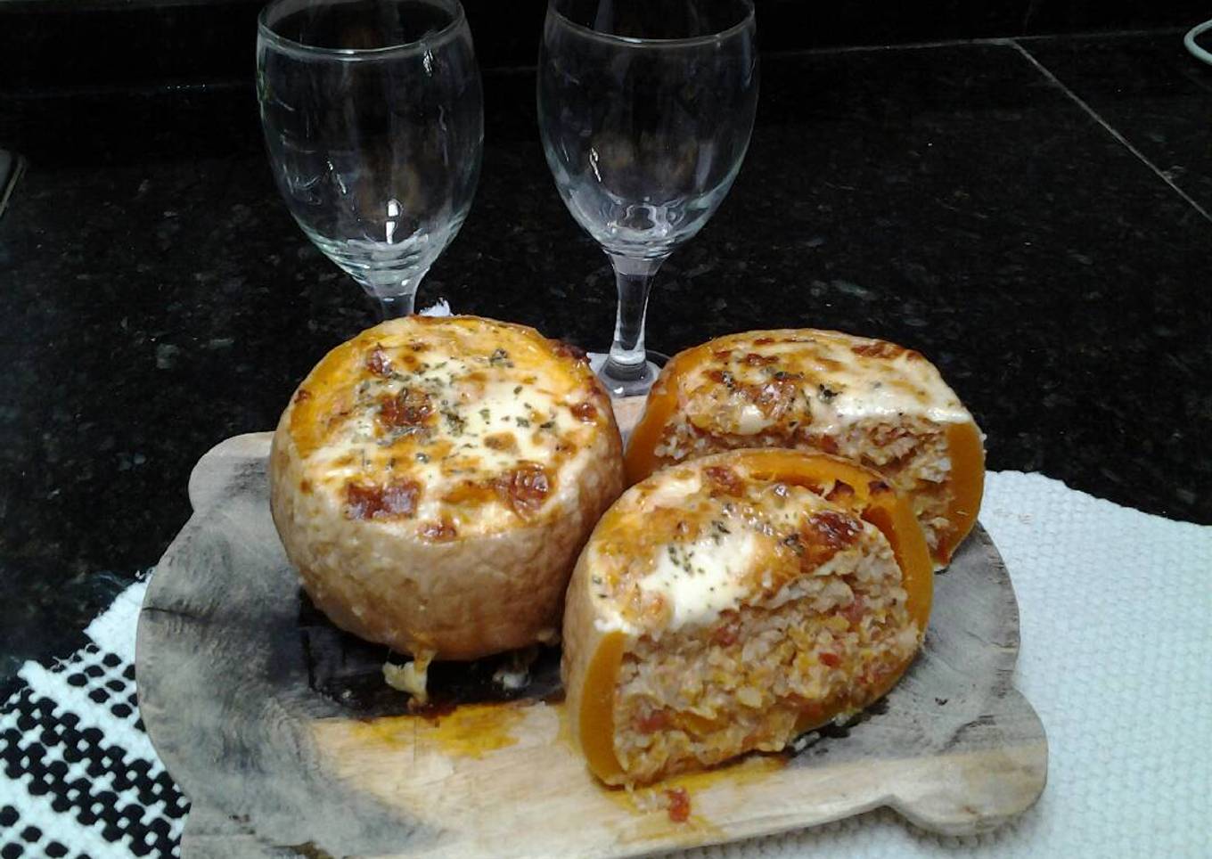 Cacerolitas de calabaza con atún
