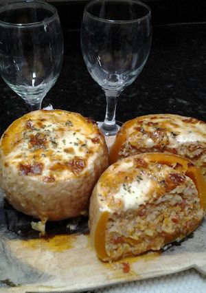 Una foto de Cacerolitas de calabaza con atún