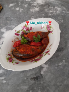 عکسی از دستور 🍆بادمجان شکم پر
