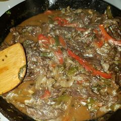 A picture of Steak fajitas my way.