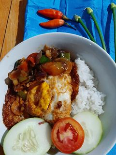 Foto resep Rice Bowl Telur Gongso Semarang