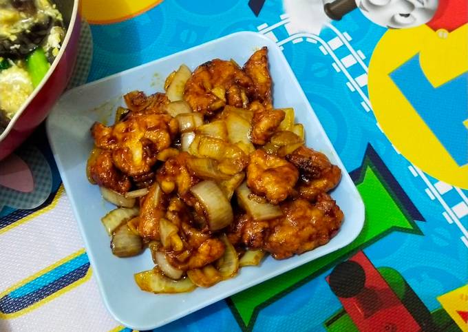 Ayam goreng crispy saus mentega