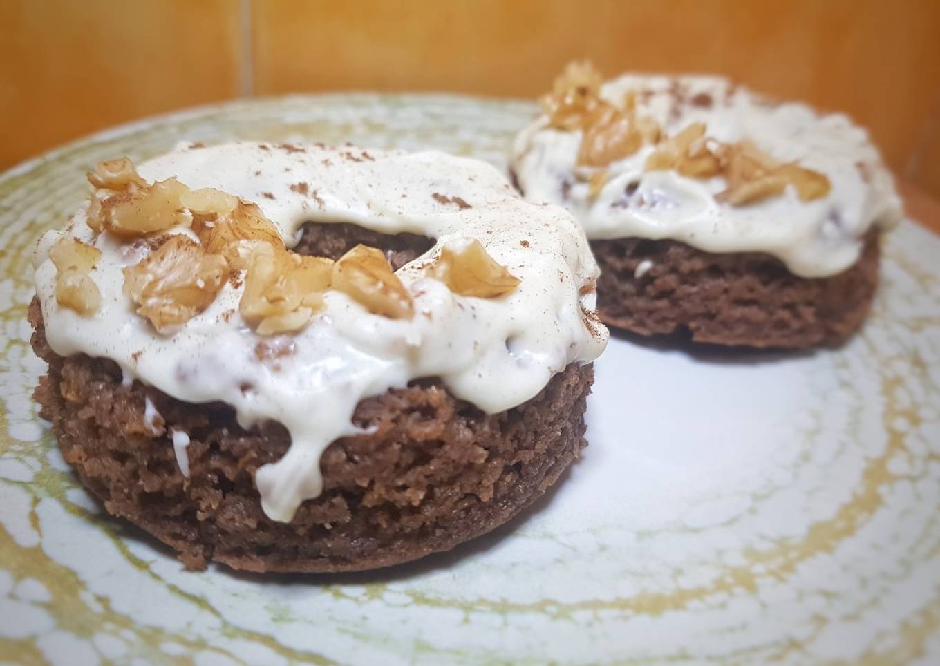 Plumkin donuts con chocolate blanco