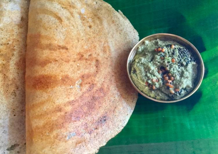 How to Make Any-night-of-the-week Broken wheat dosa with cashew mint chutney