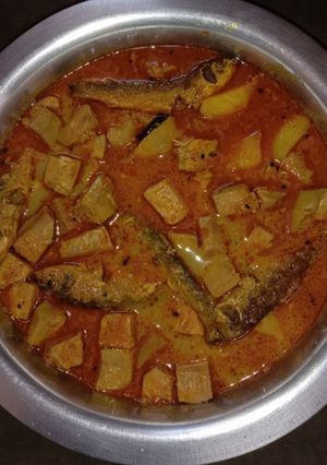এঁচোড় বাটা মাছের ঝোল(enchor bata macher jhol recipe in Bengali) রেসিপির প্রধান ছবি