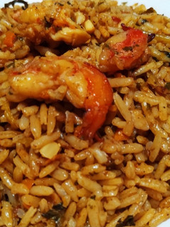 Una foto de Arroz de langostinos "a mi manera"