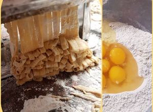 Una foto de Fideos cinta al huevo. ¡Caseros!
