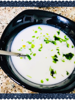 A picture of Cucumber raita.