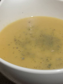 Una foto de Crema de coliflor al curry