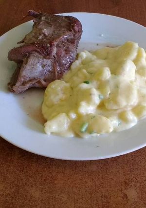Una foto de Papas con crema