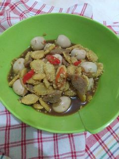 Foto resep Tumis putren, telur puyuh dan baso