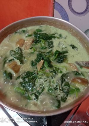 Foto resep Bobor bayam + terong