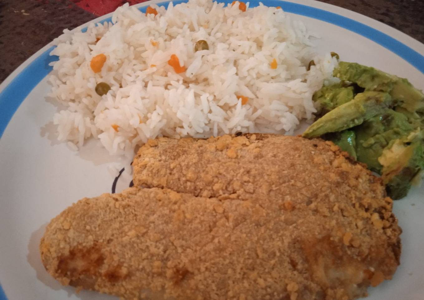 Filete de pescado empanizado en horno freidora aire