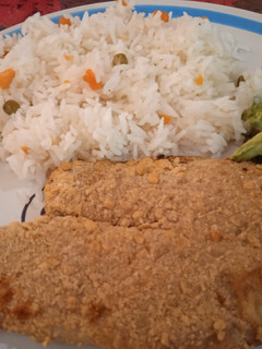 Una foto de Filete de pescado empanizado en horno freidora aire