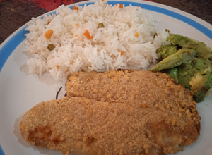 Una foto de Filete de pescado empanizado en horno freidora aire