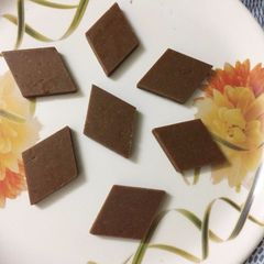 A picture of Palm Jaggery Kaju katli.
