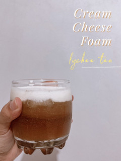 Foto resep Cream Cheese Foam Iced Lychee Tea
