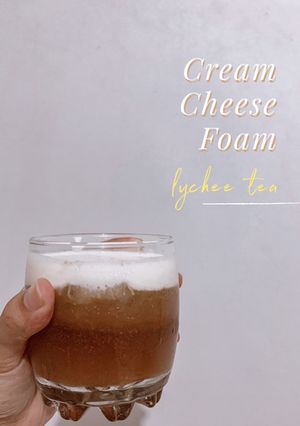 Foto resep Cream Cheese Foam Iced Lychee Tea