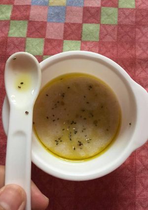 Foto resep Mpasi 6m Pure pisang+evoo+Chiaseed