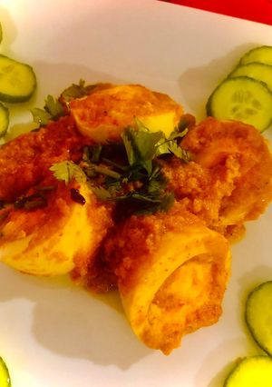 A picture of Masala malai egg.