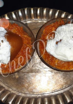 A picture of Rabadi Gajar halwa with Gulabjamun.