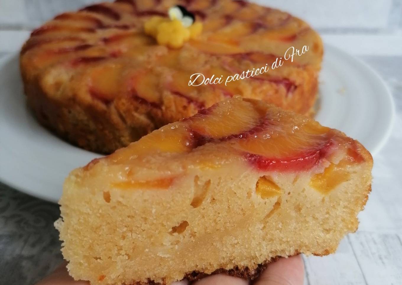Torta rovesciata all peach senza glutins