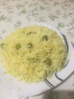 صورة لوصفة رز بسمتي بالبسله (بالبازيلا)