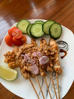 A picture of Indonesian Chicken Satay (Using Skippy peanut butter).