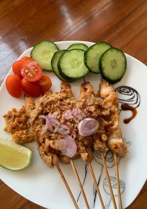 A picture of Indonesian Chicken Satay (Using Skippy peanut butter).