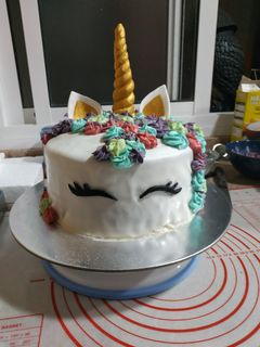 Una foto de Tarta de unicornio