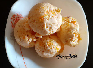 A picture of Alphonso Mango Ice-cream (Vegan).