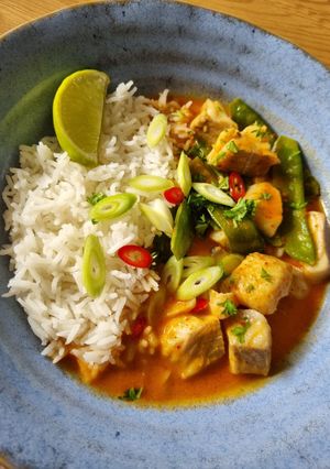 Zdjęcie przepisu Czerwone tajskie rybne curry.