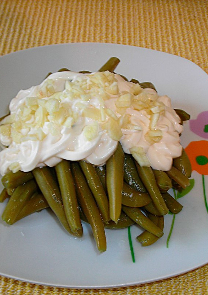 Una foto de Judías verdes finas con mayonesa al ajo