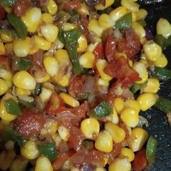 A picture of Corn vegetable chaat.