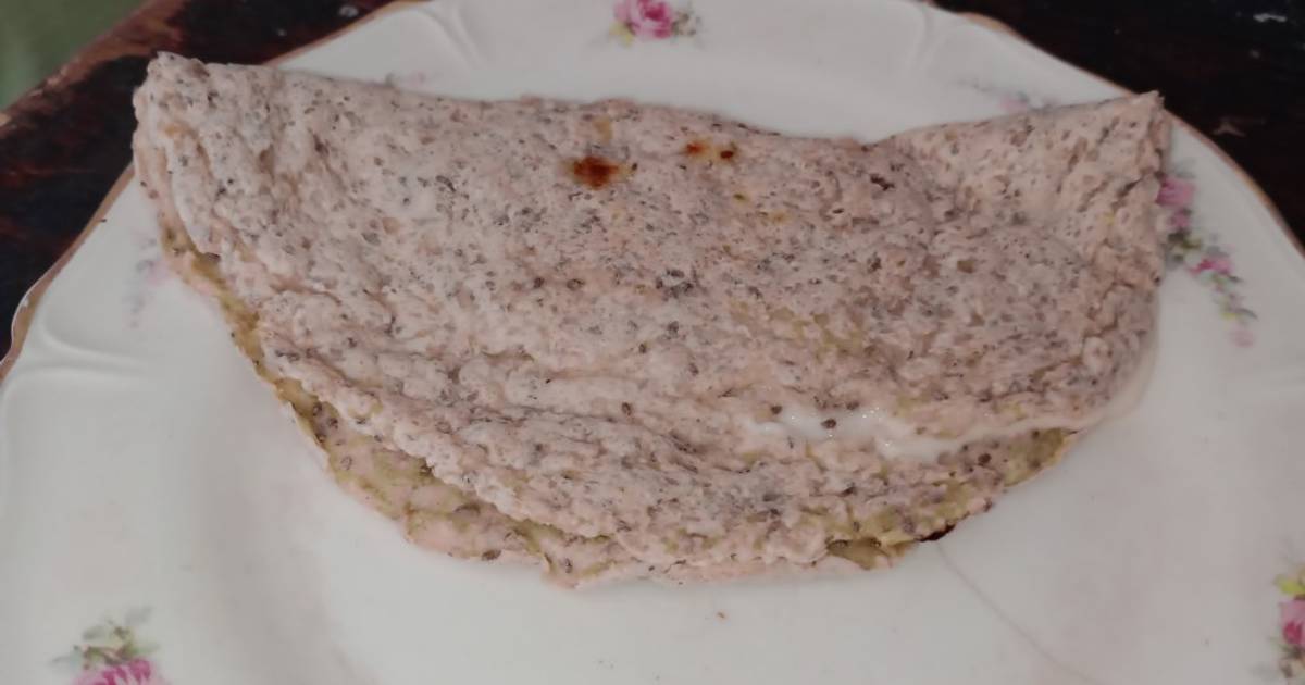 Tortilla de avena & Chía + queso Receta de Aki Hashida Cookpad