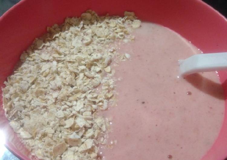 Resep Smoothies Bowl (Stroberi+Pisang), Bisa Manjain Lidah