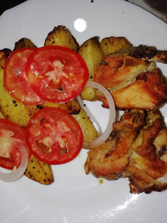 A picture of Oven fried chicken.