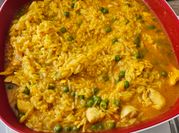 Una foto de arroz amarillo thermomix