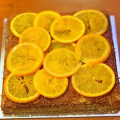 A picture of Greek Orange Phyllo cake.